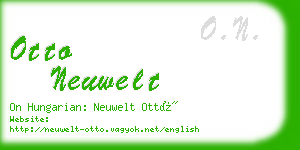 otto neuwelt business card
